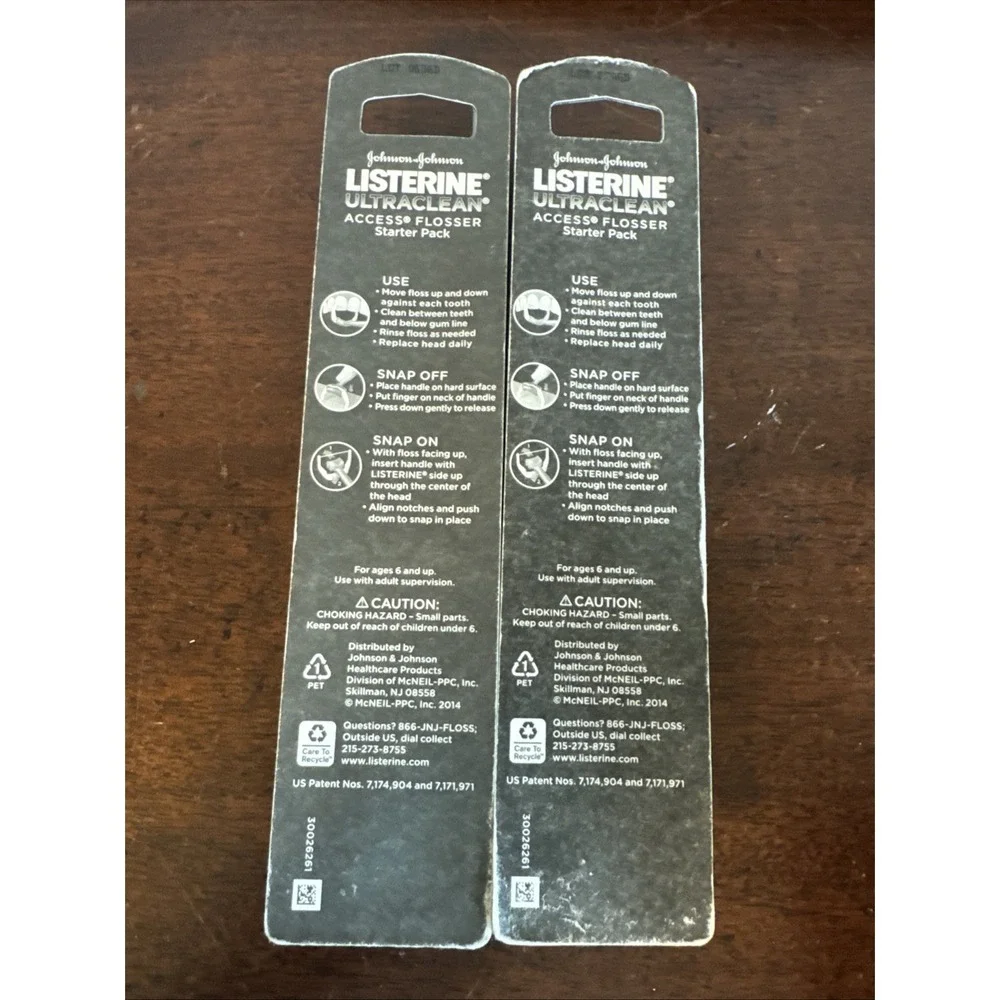 2x Johnson Listerine UltraClean Access Flosser Starter Pack New